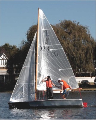 Paper Jet plywood sailing dinghy